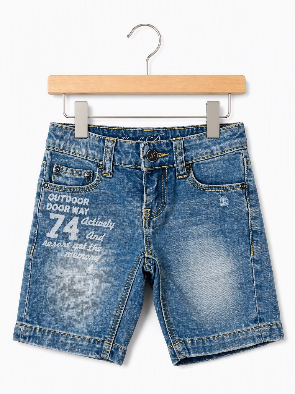 Heach Junior Graphic Distressed Denim Shorts Jorts 3T Skater Y2K Style